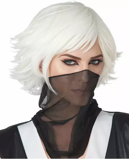 Kort vit cosplayperuk vuxen