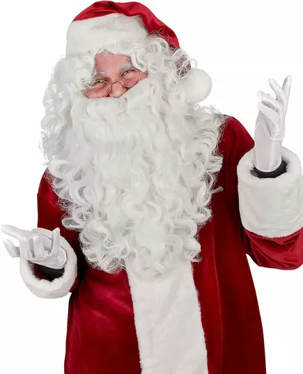 Peruk och skägg jultomte vuxen