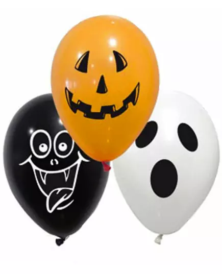 10 Spooky Halloween-latexballonger 28 cm