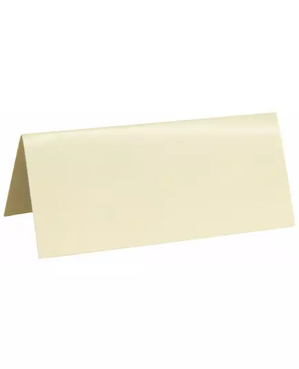 10 rektangulära elfenbensfärgade placeringskort 3 x 7 cm