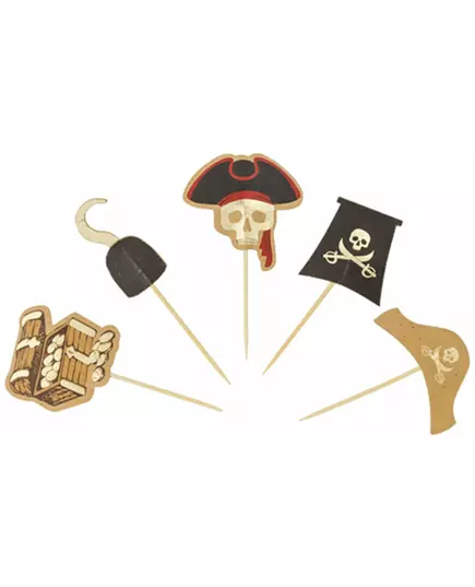10 dubbelsidiga piratstickor 9 cm