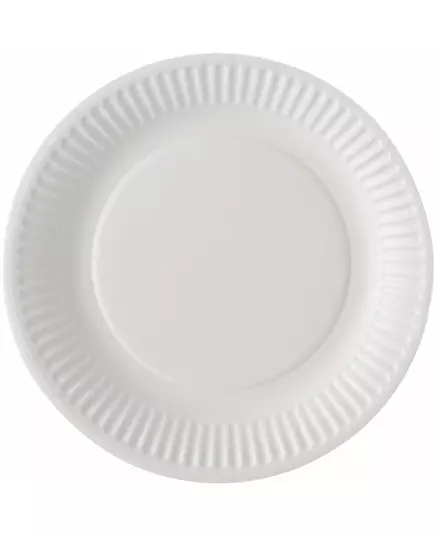 100 små vita papperstallrikar 18 cm