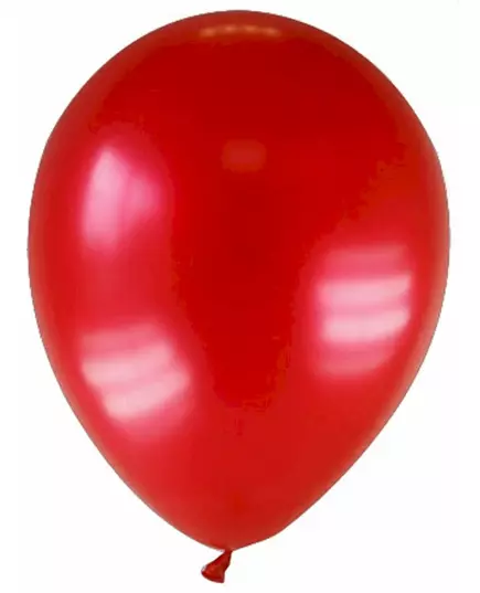 12 mörkröda metalliska ballonger 28 cm