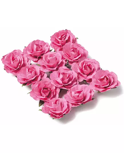 12 fuchsiarosa rosor att fästa