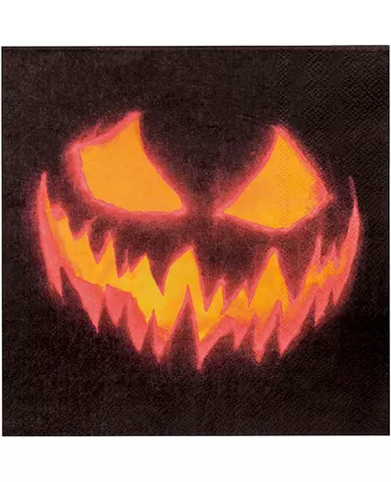 12 pappersservetter skrämmande pumpa 33 x 33 cm