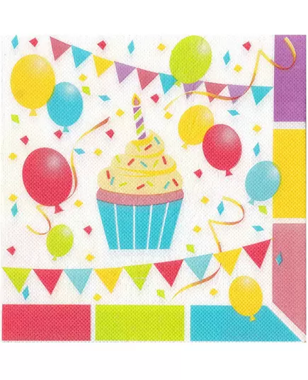 12 pappersservetter Ballonger födelsedag 33 x 33 cm