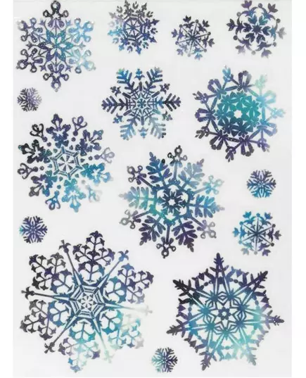 15 fönsterdekorationer snöflingor 27 x 20 cm