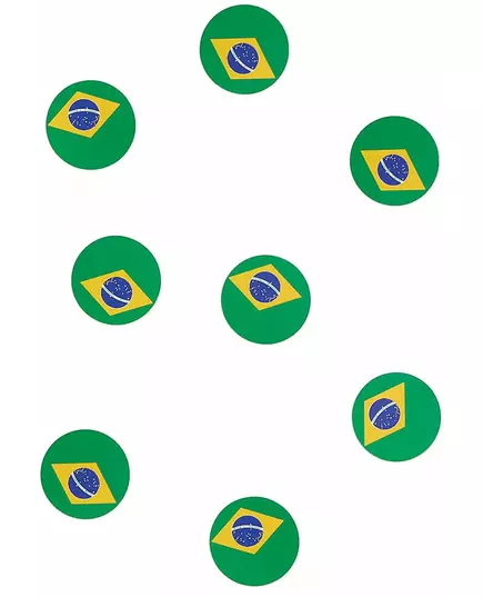 150 bordsdekorationer konfetti med brasilianska flaggan
