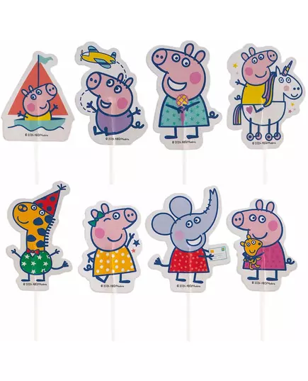 16 pappersdekorationer för cupcakes Peppa pig™
