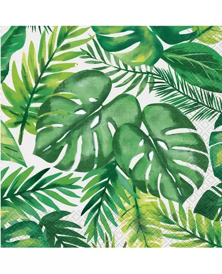 16 Palm Tropical Luau-pappersservetter 33 x 33 cm