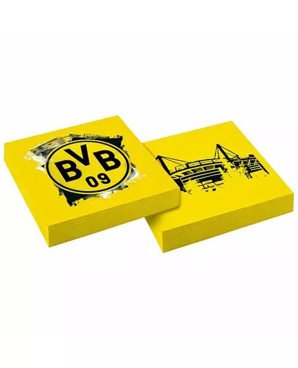 20 pappersservetter Borussia Dortmund 33 x 33 cm