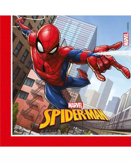 20 Spiderman Fighter™ pappersservetter 33 x 33 cm