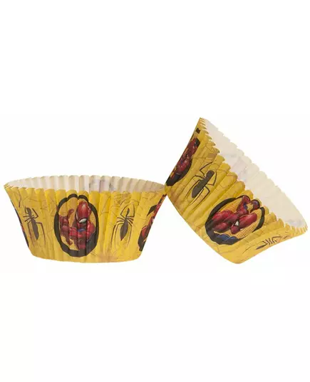 25 Spiderman™ cupcakeformar i papper 5 x 3 cm