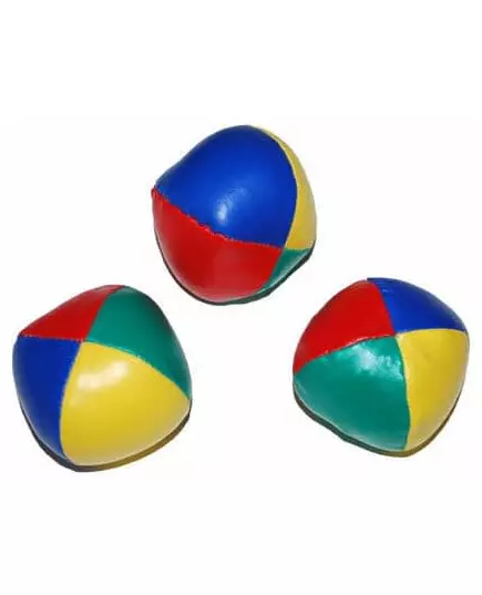 3 färgade jongleringsbollar 6 cm
