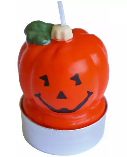3 värmeljus med pumpor Halloween