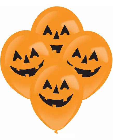 4 LED-ballonger pumpa Halloween 27,5 cm