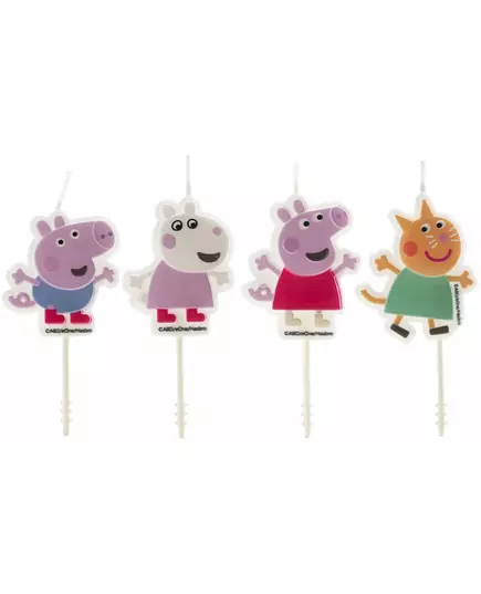 4 födelsedagsljus Peppa Pig™