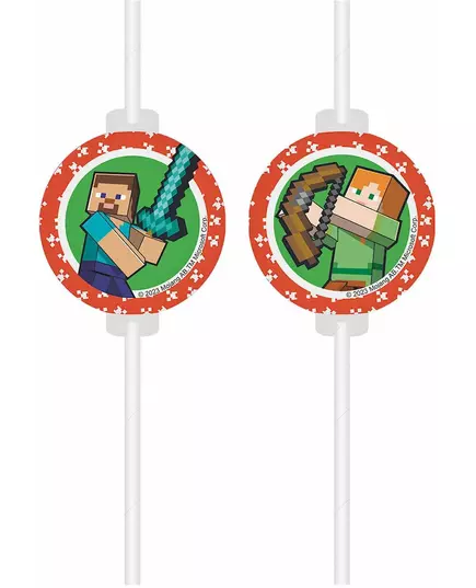 4 papperssugrör Medallion Minecraft™
