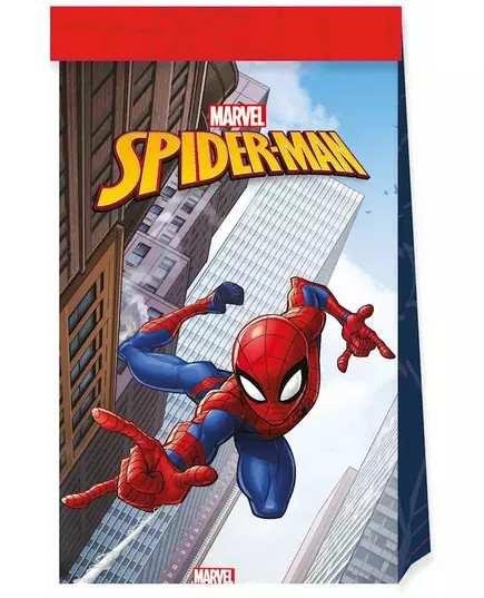 4 Spiderman Fighter™ papperspåsar 22 x 13 cm