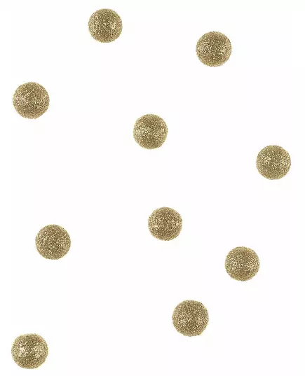 40 dekorationskulor med guldglitter, 12 mm