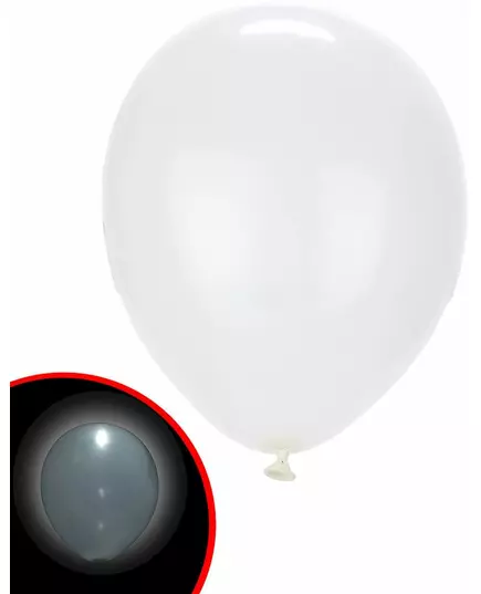 5 vita LED-ballonger Illooms ®