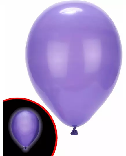 5 Lila LED-ballonger Illooms ®