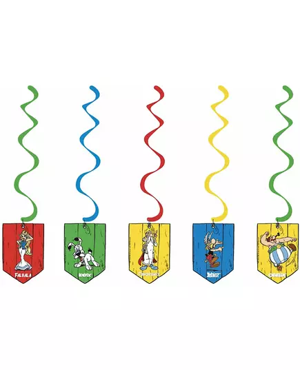 5 spiralhängdekorationer Astérix™ 60 cm