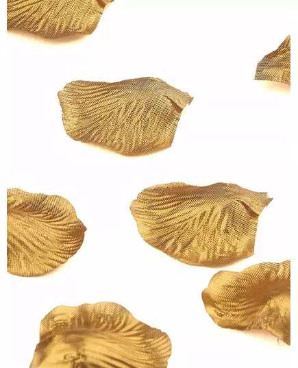 50 metalliska guldfärgade kronblad
