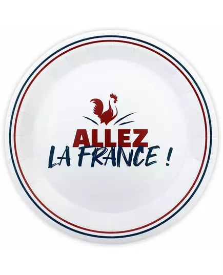 6 papptallrikar "Allez la France" 23 cm