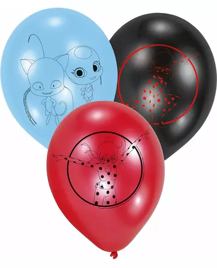 6 latexballonger Ladybug™ 22,8 cm