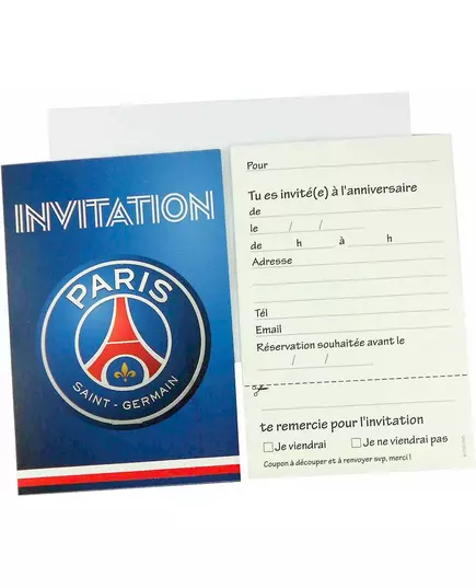 6 inbjudningskort + 6 kuvert PSG™ 12 x 16.5 cm