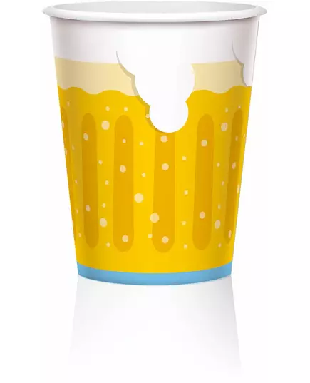 6 stora pappmuggar med ölsejdelsmotiv 450 ml
