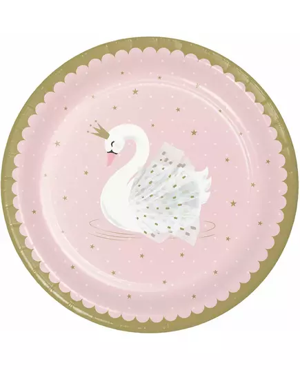 Papperstallrikar rosa Royal Swan 23 cm