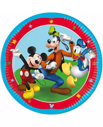 8 Mickey Mouse™-papptallrikar 23 cm