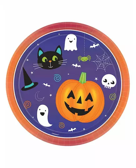 8 Halloween Friends papperstallrikar 23 cm