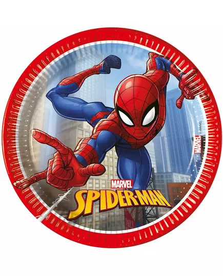 8 Spiderman Fighter™-papperstallrikar 20 cm