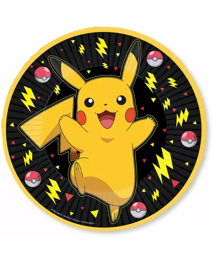 8 Pokémon Pikachu™-tallrikar 23 cm