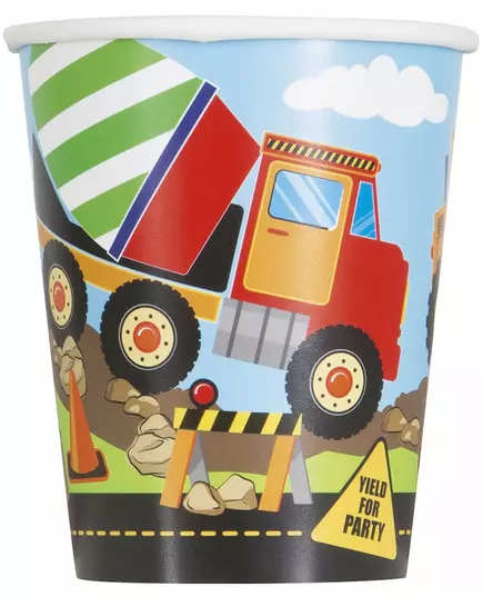 8 pappmuggar byggarbetsplats 270 ml