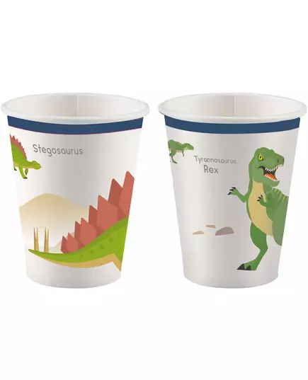 8 stora dinosauriepappersmuggar 250 ml