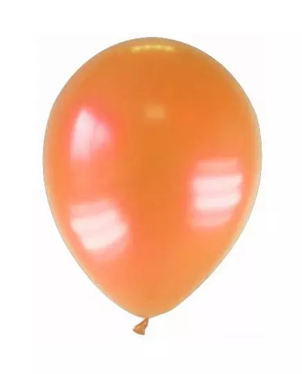 12 orange metallballonger 28 cm