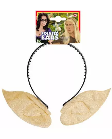 Hårband med beige och svarta älvöron