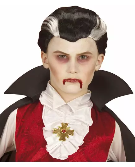 Tvåfärgad vampyrperuk barn Halloween