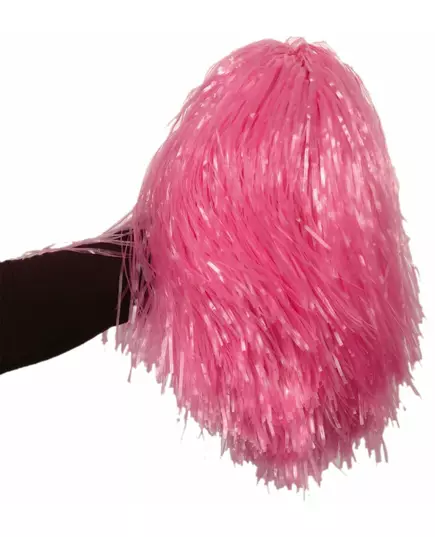 Rosa metallisk pompom