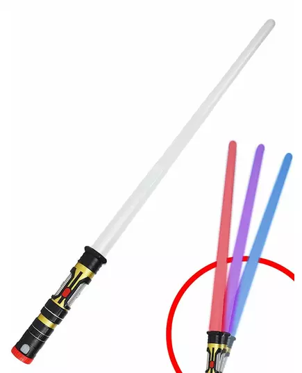 3-i-1 infällbart lysande lasersvärd 80 cm
