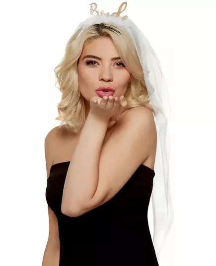 Bride-pannband med slöja vuxen möhippa