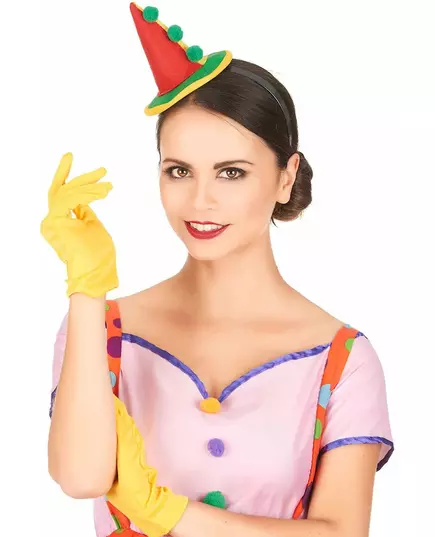 Diadem med mini spetsig clownhatt vuxen