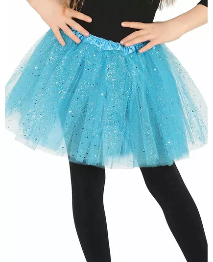 Blå paljett-tutu flicka