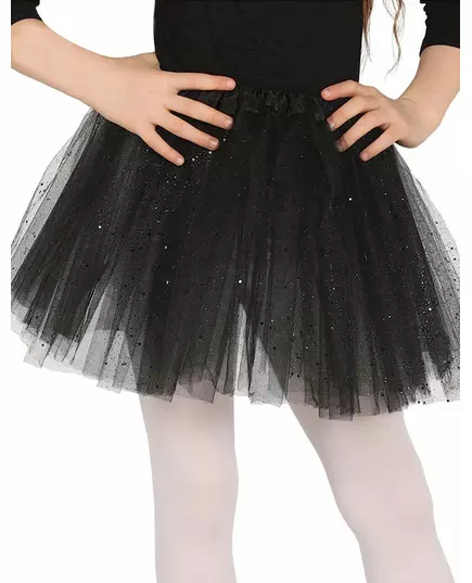 Svart paljettutu flicka