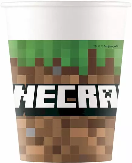 8 pappersmuggar 200 ml Minecraft™