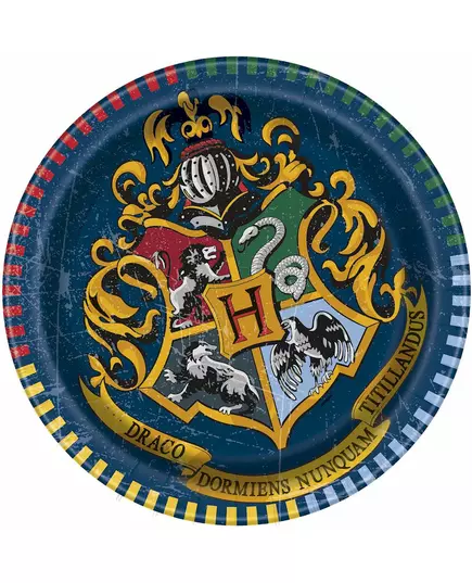8 små papperstallrikar Harry Potter™ 17 cm